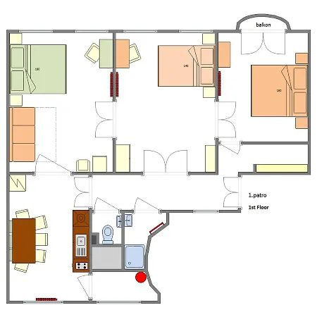 Apartmán For Celebrations Spacious 3bdr With Balcony *